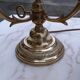 3-branched lampshade lamp sheet gilded bronze pietement