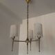 60s brass perspex chandelier