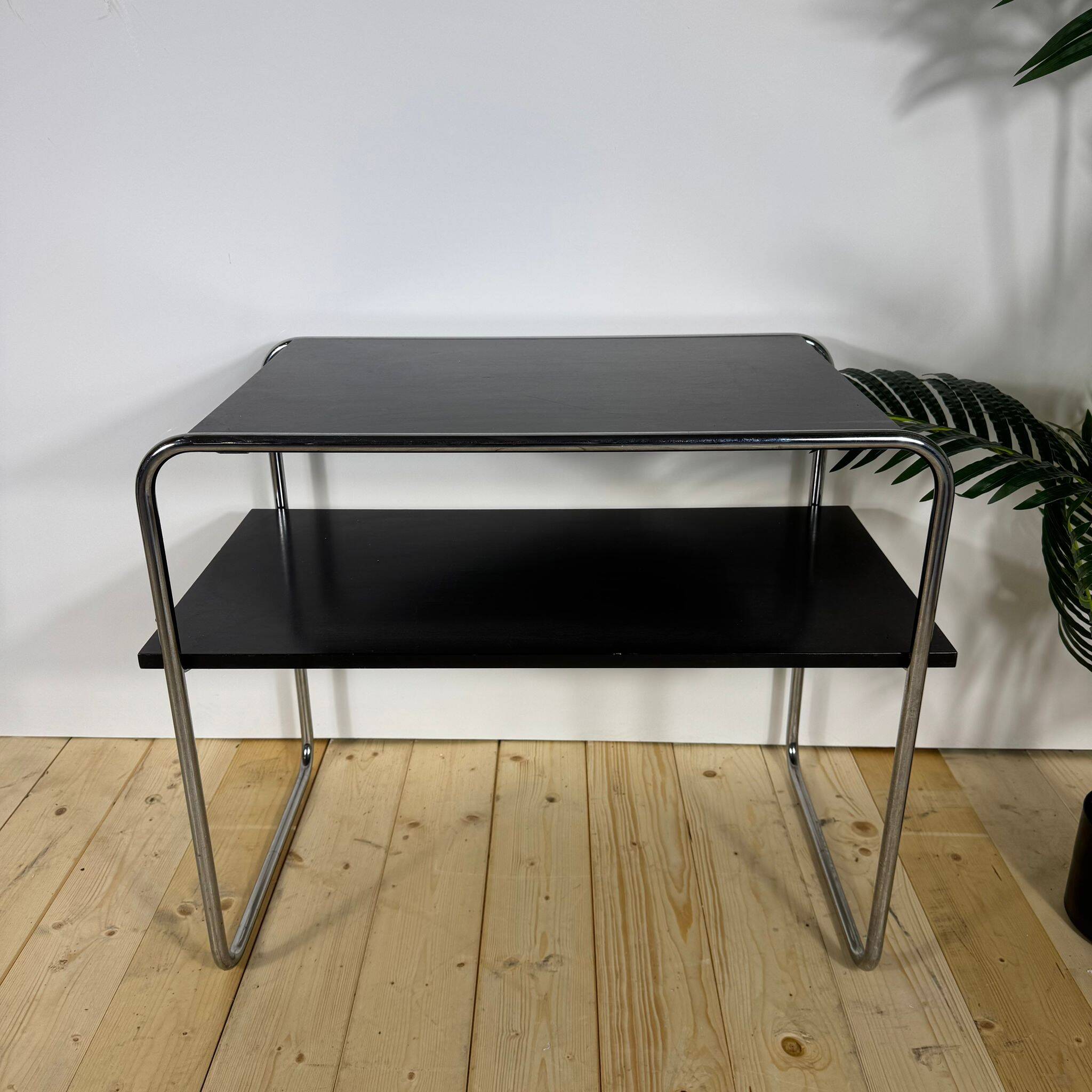 Bauhaus coffee table with two levels by Marcel Breuer for Thonet