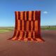 Vintage Moroccan Berber rug red orange 300x200 cm – handmade wool