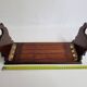 Solid wood zippered bookend, folding, 1900