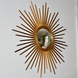 Mirror Chaty Vallauris bulging 50s signed - 50cm