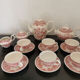 Service à café et thé ancien rouge Villeroy & Boch Saar Allemagne