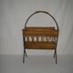 rattan magazine rack from the 50s