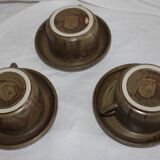 Lot of 3 coffee cups or sandstone tea