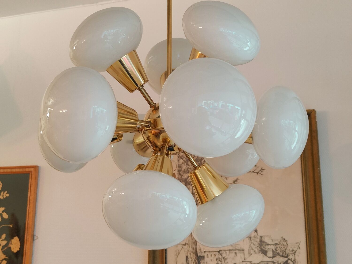 Sputnik chandelier by Jaroslav Bejvl for Kamenicky Senov