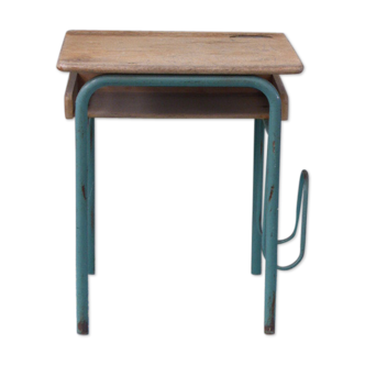 Bureau table en bois pour enfants mobilier scolaire Delagrave vintage 1960-70