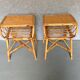 Paire de chevets en rotin vintage