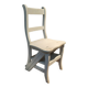 White chair convertible into a staircase.