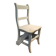 White chair convertible into a staircase.
