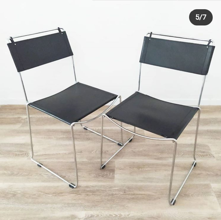 Giandomenico Belotti spaghetti chairs, set of 4