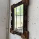 Tramp art mirror 1900 folk art France