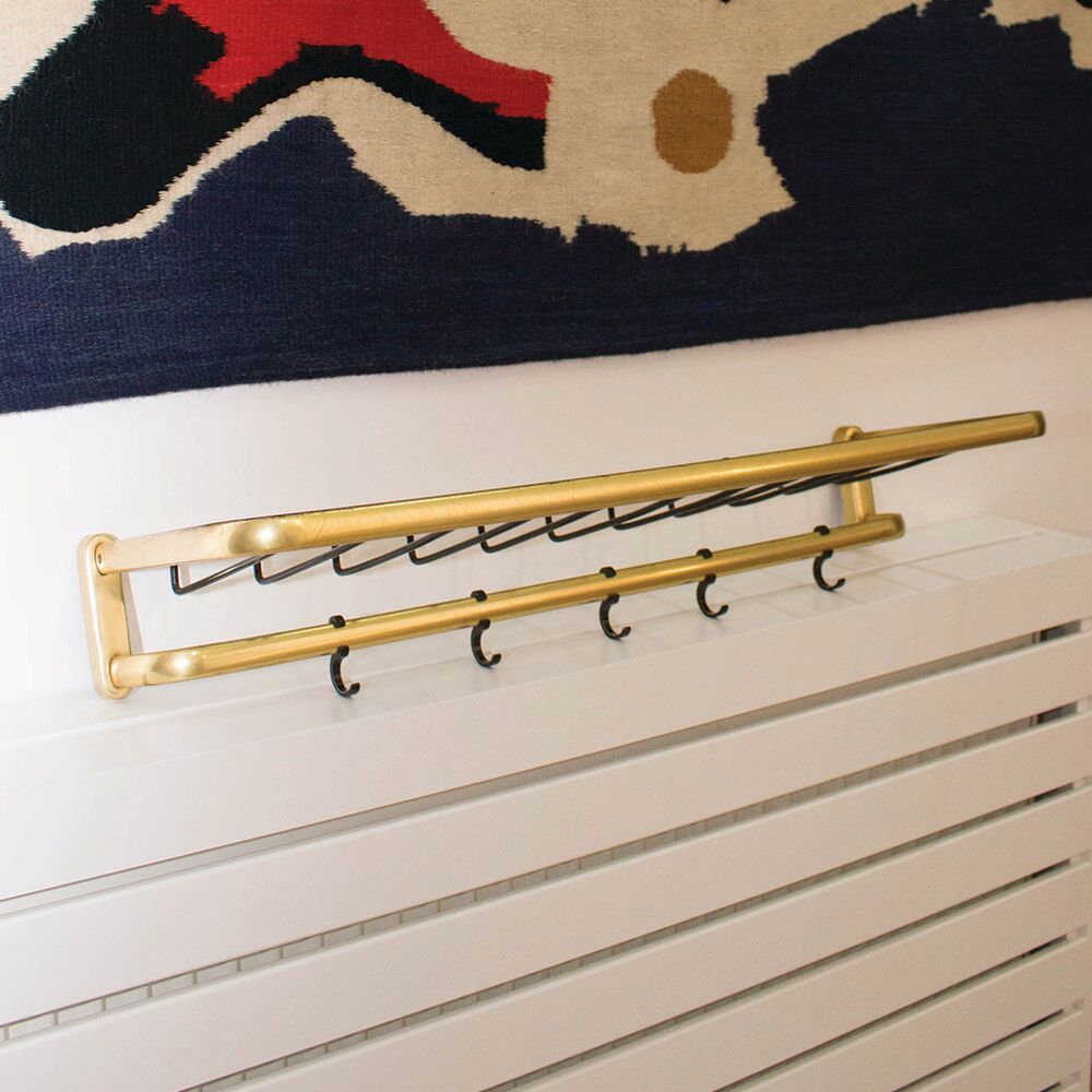 Wall coat rack made of brass