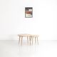 Duo round coffee table in solid Vosges oak