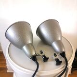 Pair of industrial lamps design 60s