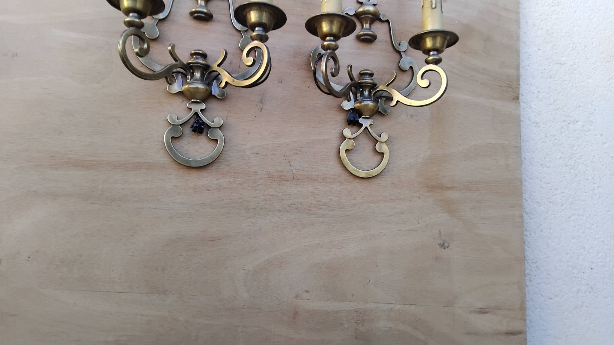 Paire d'applique bronze vintage