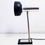 Black and chrome metal desk lamp