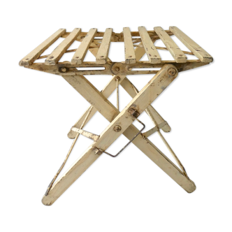 Wooden and metal folding stool, 1950s