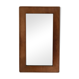 Early 20th century mirror in patinated leather  21x33,5cm