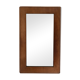 Early 20th century mirror in patinated leather  21x33,5cm
