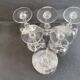 Lot de 6 coupes à champagne, Napoléon III, 1/2 cristal soufflé et taillé