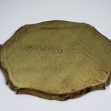 Golden hand-painted Venetian plate – Italy, mid-20th century