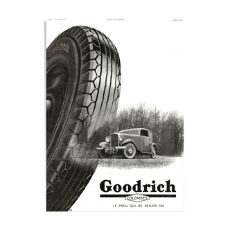 Affiche vintage années 30 Goodrich
