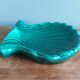 Emerald green seashell trinket dish