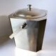 Romeo Rega chromed ice bucket with tongs, Italy, 1970s