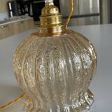 Ceiling suspension globe tulip amber glass