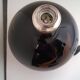 Hand-painted black opaline ball lamp base c.1930/40 Jacques Adnet style