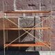 Etagère scandinave string, sur pied (ou mural) bois/ métal doré