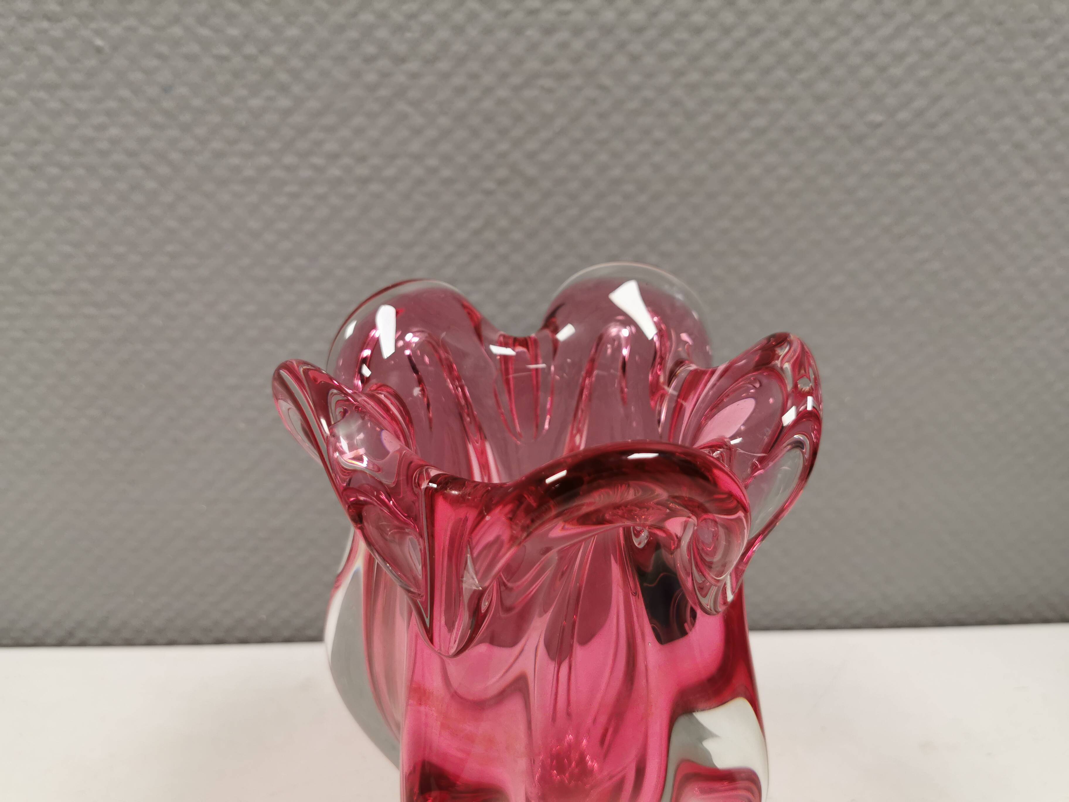 Bohemian glass vase, by Josef Hospodka for Chrisbka Glaswerke 1960s