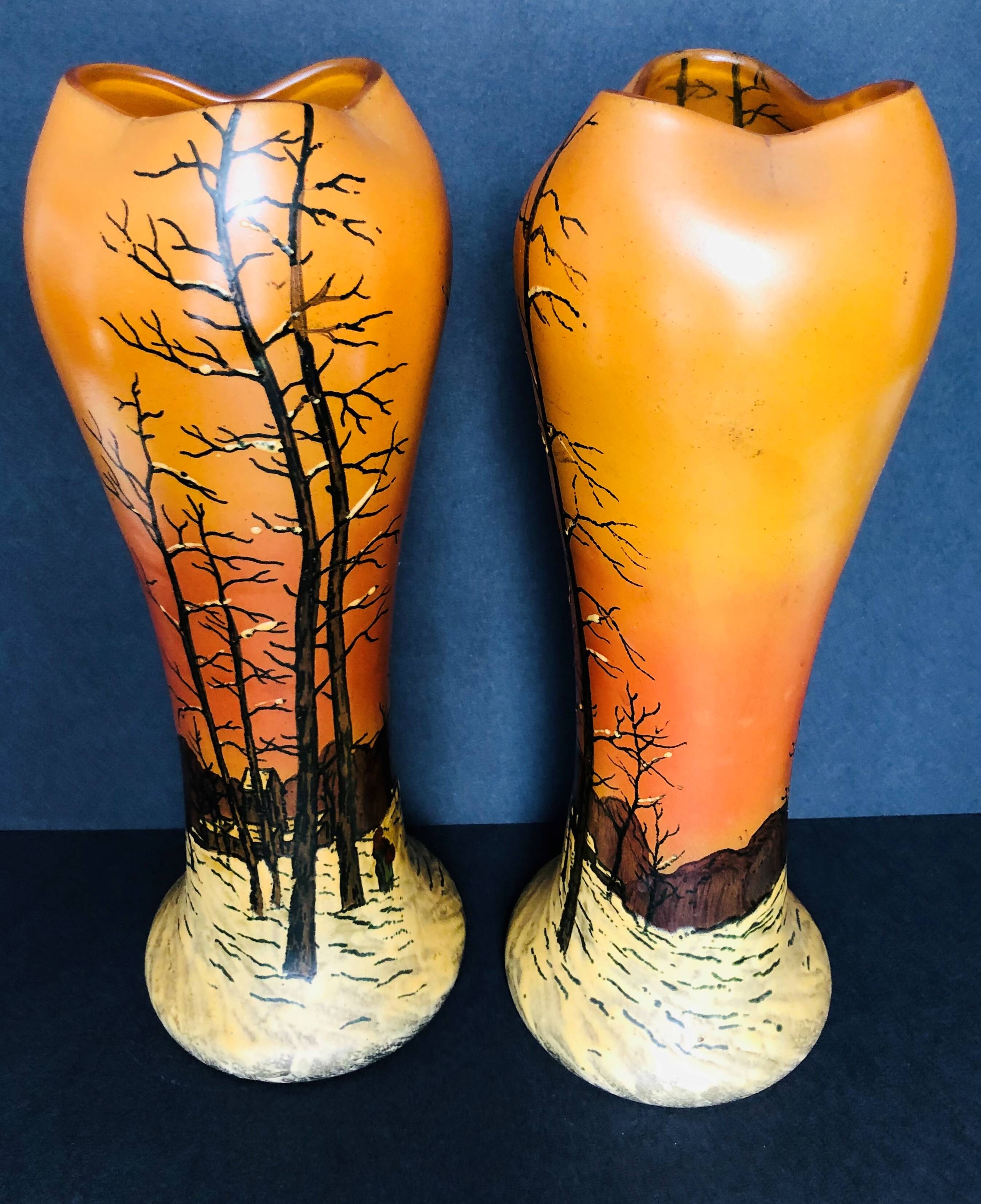 Paire de vases art nouveau