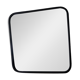 Black metal square mirror, industrial style