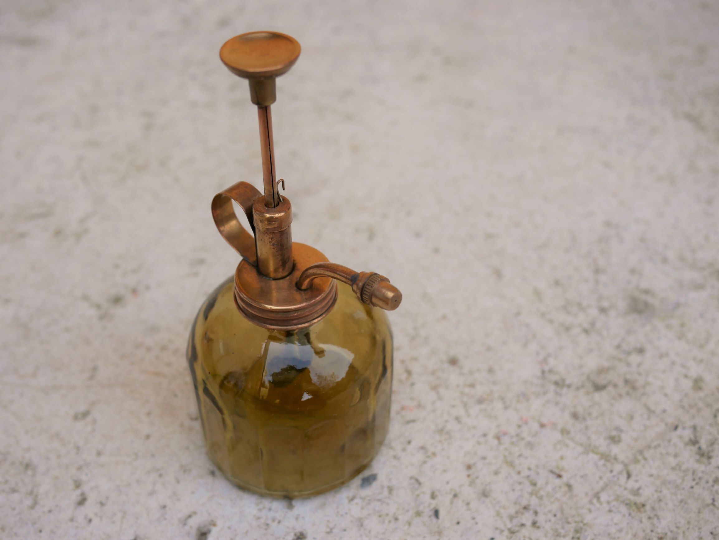 Vintage glass and brass spray