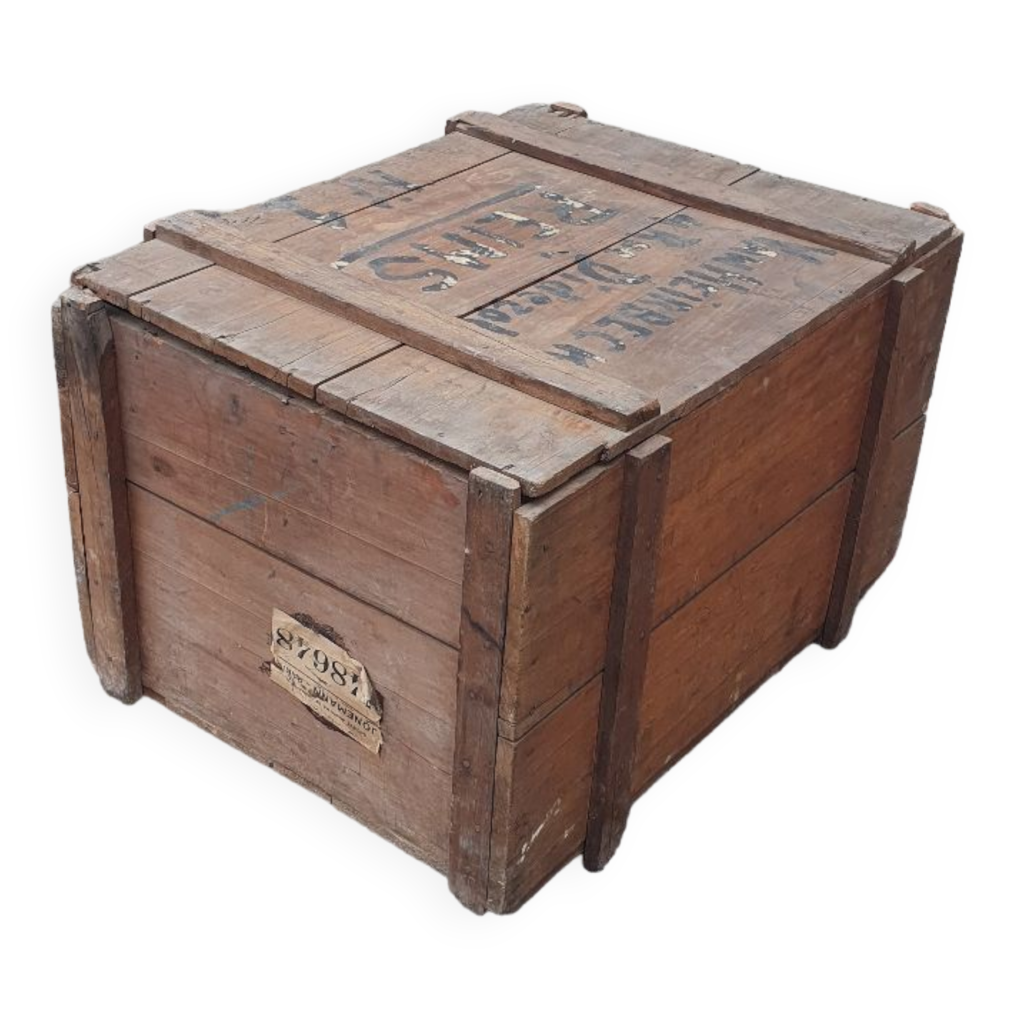 Large wooden transport crate