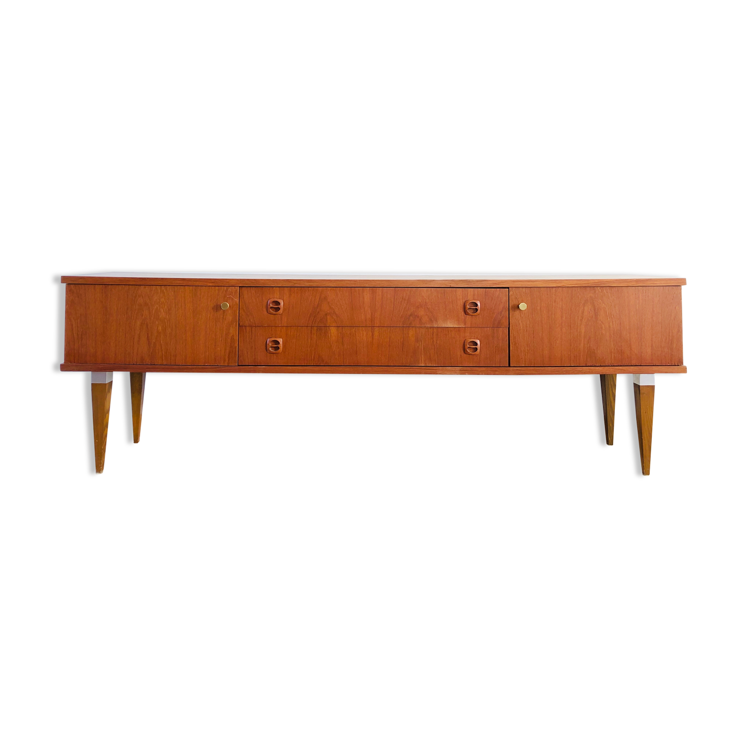 Minimalist vintage teak sideboard 1960