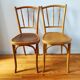 4 mismatched vintage bistro chairs