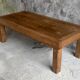 Brutalist rectangular coffee table - vintage 1960s