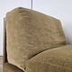 Trois fauteuils lounge en tissu années 70
