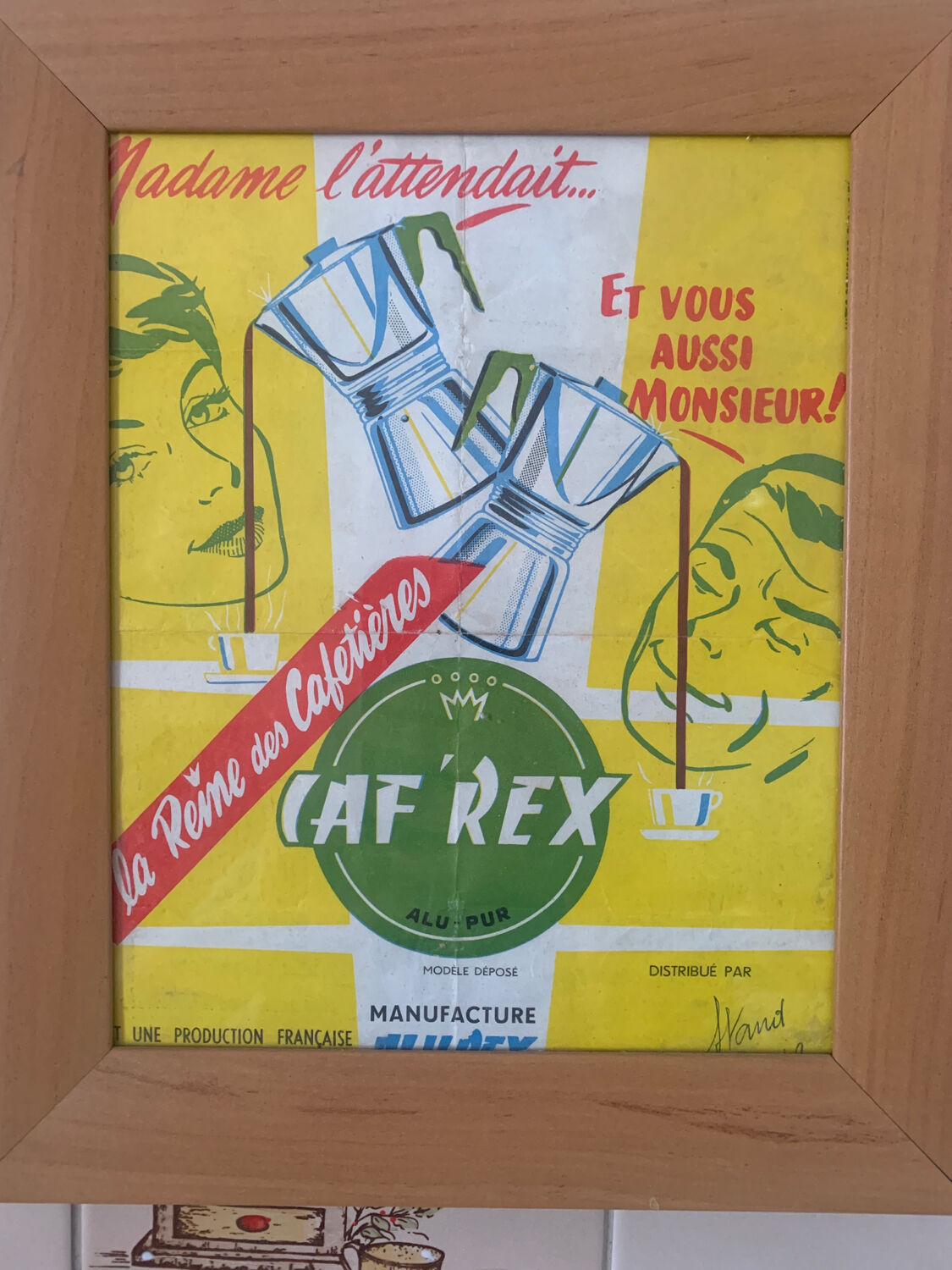 Old advertising poster café rex