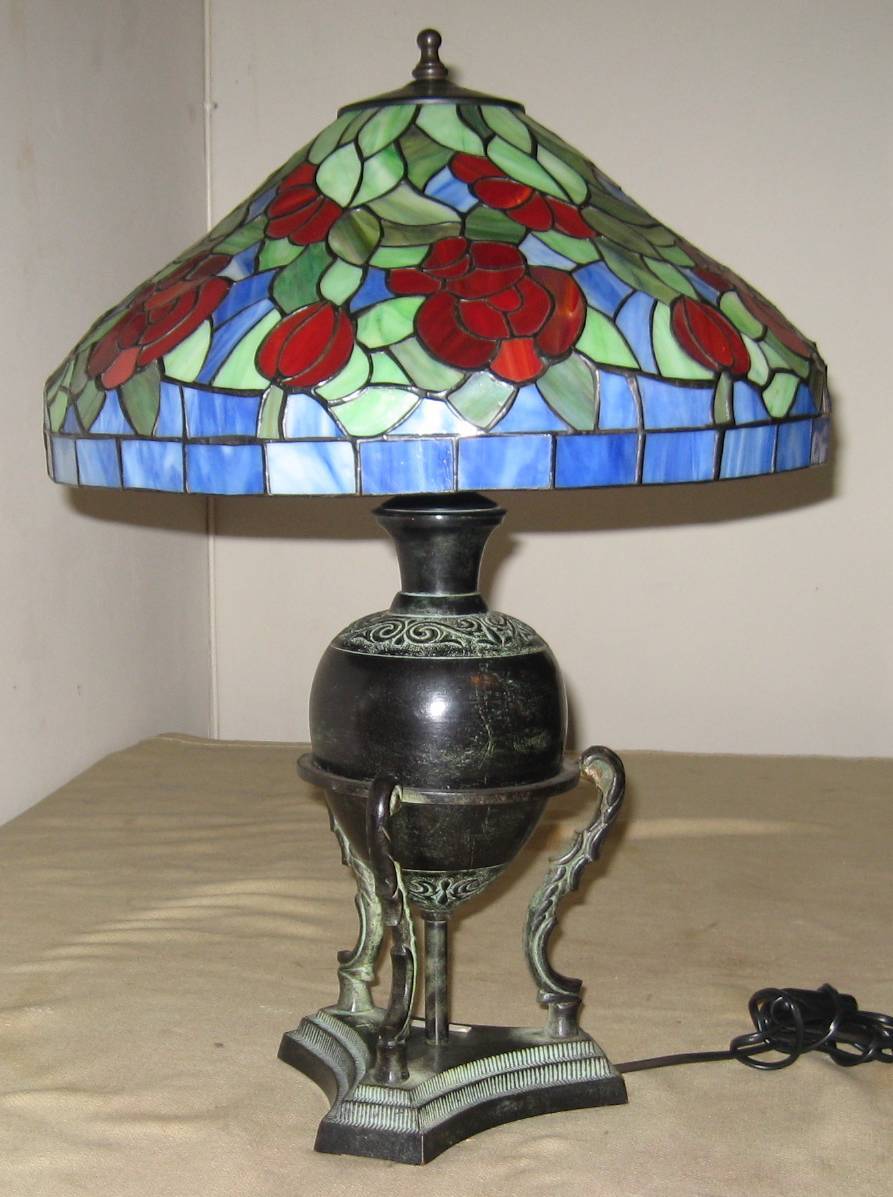 Lampe de table style Tiffany vintage (années 1990)