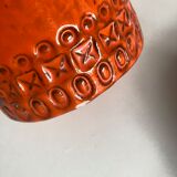 Bitossi Ceramiche orange pitcher vase by Aldo Londi Italian design