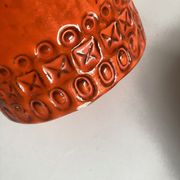 Bitossi Ceramiche orange pitcher vase by Aldo Londi Italian design