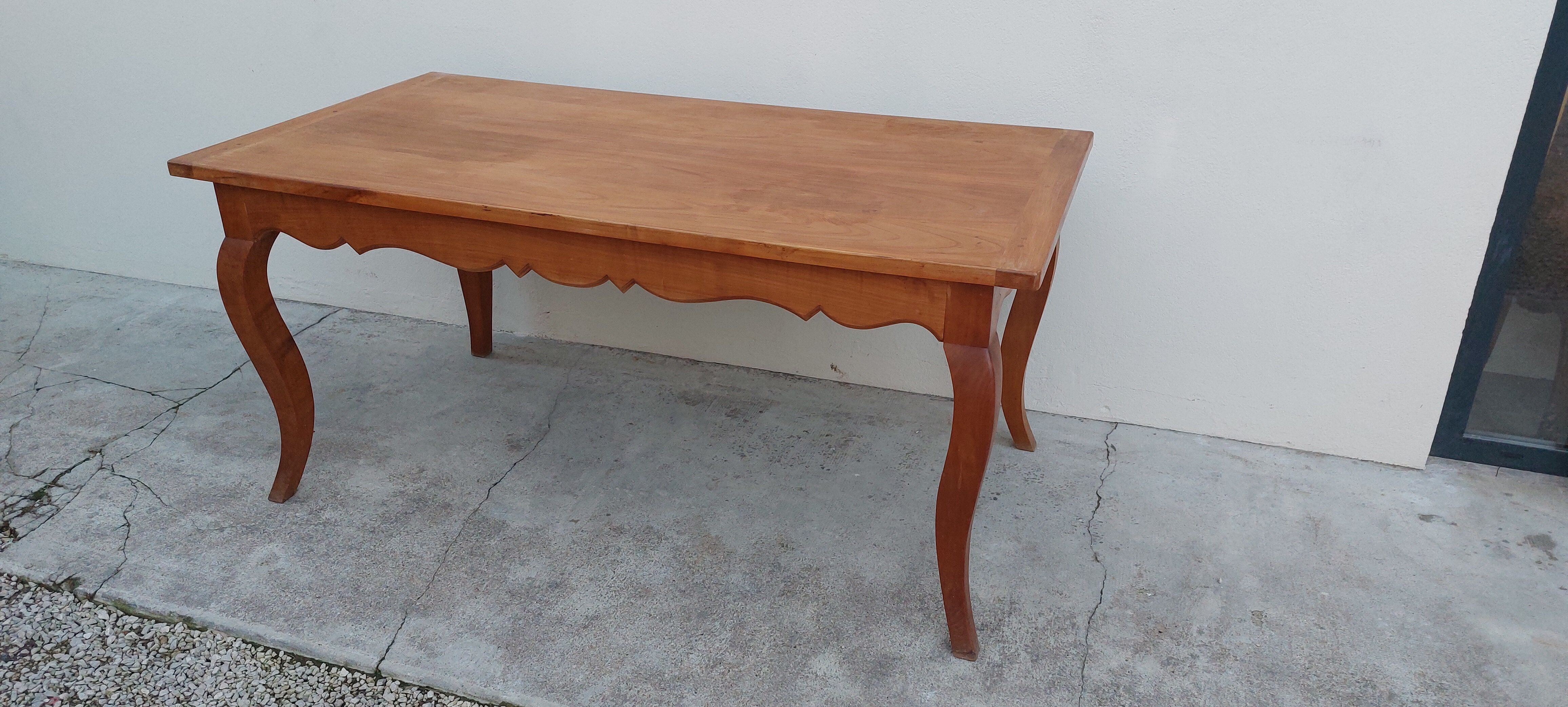 Louis XV style Farm Table in cherry wood