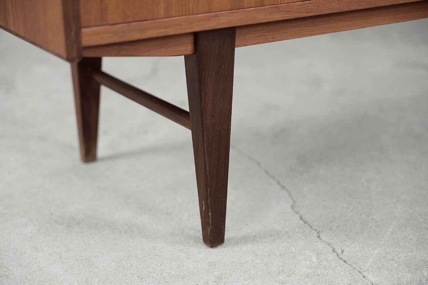 Scandinavian classic teak high sideboard with drawers, 1960s