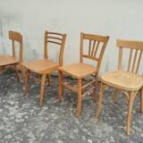 Set 4 chaises bistrot dépareillées