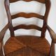 Children's armchair in solid wood with its mulched seat