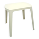 Table de jardin en plastique vintage cassé blanc.